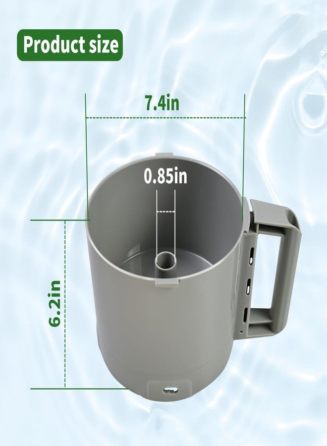 Vanshly 112204S Food Processor Gray Bowl 3 Quart compatible with Robot Coupe R2 3L Gb,R2 DICE, R2 Dice, R2B, R2N - Image 4